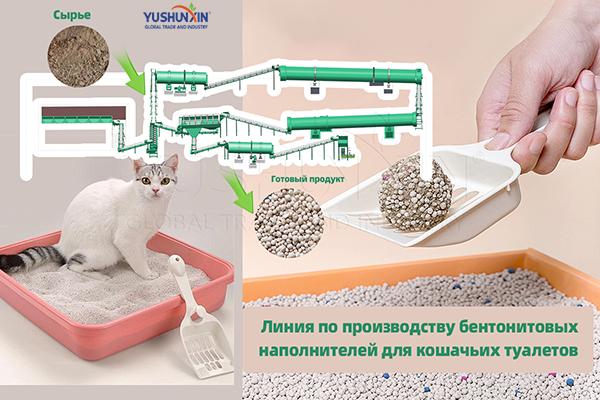 Линия по производству бентонитовых наполнителей для кошачьих туалетов